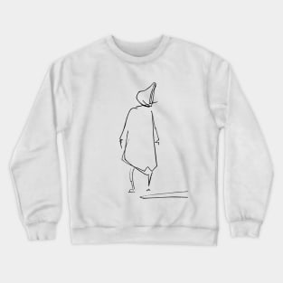 Line Art Man Figure Crewneck Sweatshirt